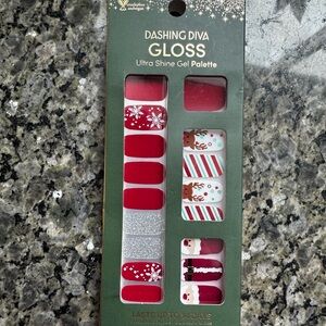 Dashing Diva Gloss Ultra Shine Gel Palette - Festive Red and Silver